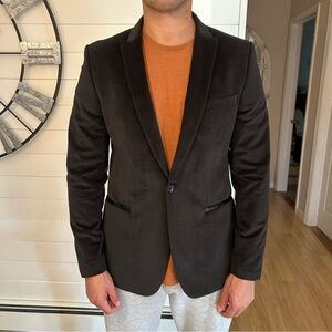 Calvin Klein Men’s Black Velvet Feel Jacket/Blazer